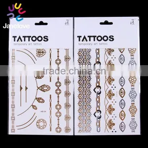 Temporary Gold Silver Body Tattoos 15*20CM Flash Tattoos Wholesale thumbnail-2