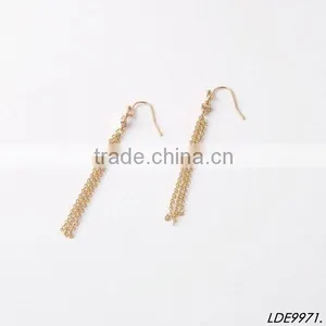 ChainTassel Gold Tassel Simple Earring thumbnail-1