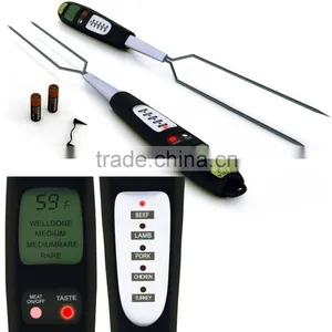 Digital Food Meat Cooking BBQ Thermometer Portable Collapsible Internal Probe Cooking Thermometer With Instant LCD Read Display thumbnail-1