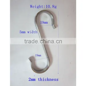2MM Thickness Stainless Steel Plain Wire S Hook For Kitchen In Bulk Price thumbnail-2