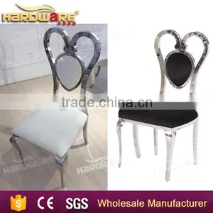 Foshan Wholesale Popular Heart Shape Stainless Steel Dining Chair thumbnail-3