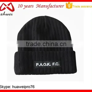 OEM Factory 2016 Fashion Polyester Stripe Hip Hop Hats Winter Beanie Hat Knit thumbnail-2