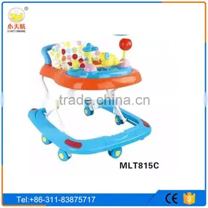 Comfort Softextile Rotating Baby Walker for Sale/baby Trolley Walker With Caster 8 Swivel Wheel thumbnail-6