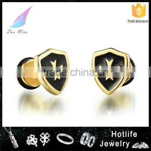 Wholesale Factory Gold Plated Stainelss Steel Cross Earrings for Men thumbnail-1