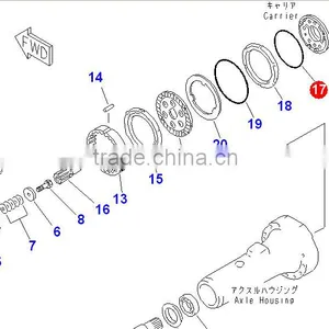 Excavator Spare Parts Pc400-6 O-ring 417-33-11420 thumbnail-1