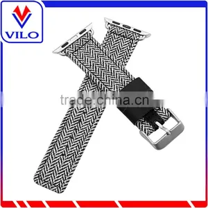 Fashion Genuine Leather Replacement Watch Band Strap With Adapter Clasp For Apple Watch thumbnail-5