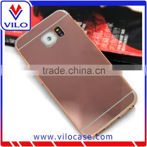 Luxury Matte Metal Frame Mirror Bumper Case for Samsung S6 thumbnail-2
