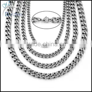 Stainless Steel Heavy Link Curb Cuban Chain Men Necklace thumbnail-5