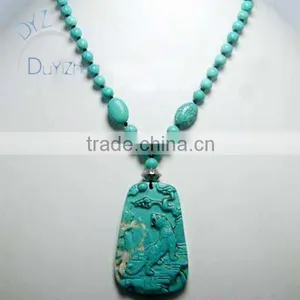 Turquoise Pendent and Beads Necklace Making Jewelry thumbnail-1