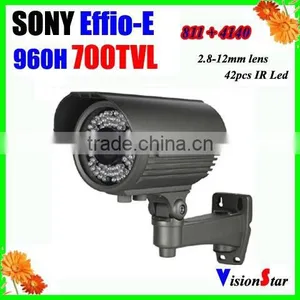 Surveillance Video Security Camera 700TVL Sony Effio-E 4140+811 OSD Menu 2.8-12mm Varifocal Lens 42Pcs IR Leds Camera thumbnail-1