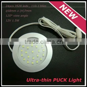 HOT!! 2012 Newest 12V SMD3528 LED Puck Lights(SW-PK24X-12V) thumbnail-1