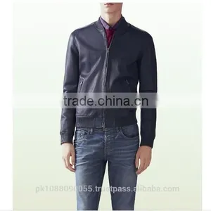 Leather Bomber Jacket Stretchable thumbnail-1