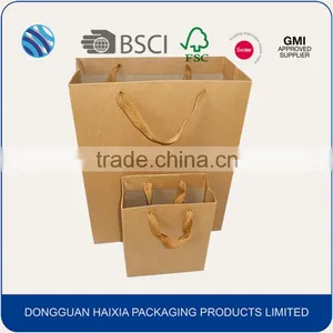 Factory Price ho Tbrown Kraft Paper Bag With Handle thumbnail-1