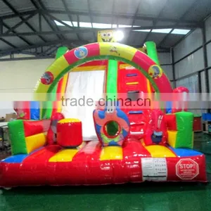 Lanqu Spongebob Inflatable Slide for Sale thumbnail-3
