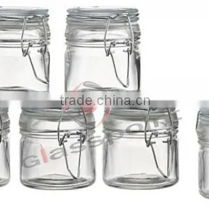 Small Glass Jar With Lid thumbnail-1