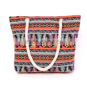 Hot Selling Cotton Canvas Tote Beach Bag Bulk thumbnail-3