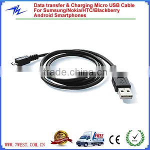 Data Transfer & Charging Micro USB Cable For Sumsung/Nokia/HTC/Blackberry Android Smartphones thumbnail-1