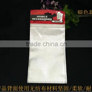 Packing Bag for Mobile Phone Case Heat Seal With Upper Zip Fabric Zipper Bag and Printing Plastic Header thumbnail-4