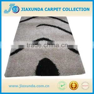 Circle Round White Black Grey Color Mix Long Pile Oversize Home Decor Shaggy Carpet thumbnail-4
