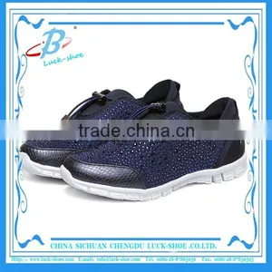 Hotfix Rhinestone Lycra Elastic Sports Shoes Light Weight Sneaker thumbnail-1