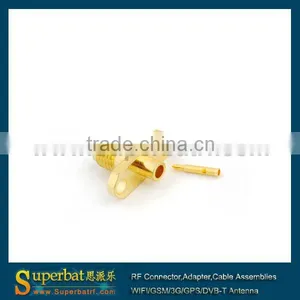 Sma Female RP-SMA Solder Jack(male Pin) Flange Connector for .086" Cable thumbnail-1