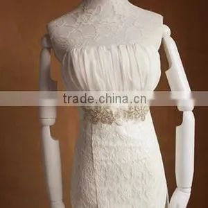 New Design Bridal Handmade Rhinestone Appliques for Sash WA012 for Sale thumbnail-3