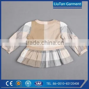 Yarn Dye Cotton Plaid Shirt Kids Clothes Baby Children thumbnail-4