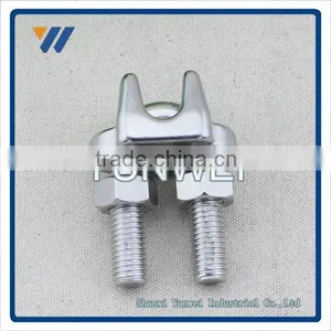 Silver Tone Metal Cable Clip Saddle Clamp 2 Pcs for 5/16" Drop Wire Clamp Clip DIN741 Malleable thumbnail-1
