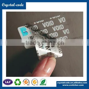 Custom Hologram Security Printed Tamper Proof Warranty VOID Label thumbnail-1