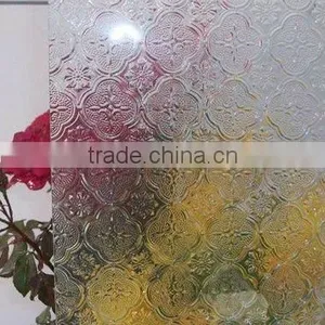 Clear Color Flora Diamond Nashiji Patterned Glass for Building Usage thumbnail-1