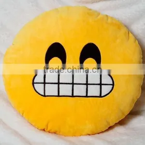 20 Styles Emoji Smiley Emotion Round Cushion Home Pillow Stuffed Plush Soft Toy Almofada Cushion Cover Christmas Present thumbnail-3