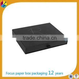 Custom Logo UV Black Paper Drawer t Shirt Box Paypal thumbnail-3