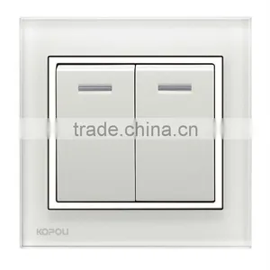 Ivory High-grade Square Glass Switch Panel thumbnail-1