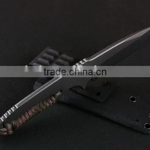 OEM Full Tang D2 Steel Military Knife With Survival Rope thumbnail-5