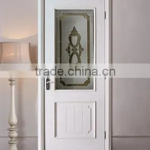 Simple Design Modern White Interior Solid Wooden Door thumbnail-3