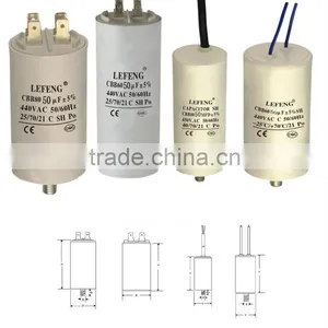 White Plastic & Aluminum Shell LEFENG Brand Cbb60 Cbb65 Cbb61 Cd60 Series Halogen Lamp Capacitor thumbnail-1
