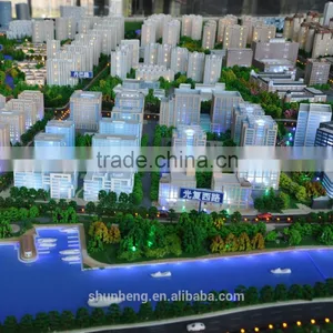District Planning 3d Architectural Scale Model With Lighting System for Exhibition thumbnail-1