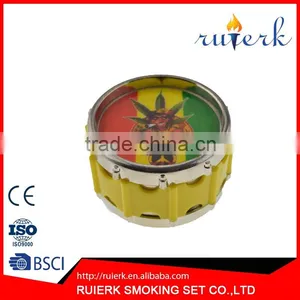 Spice Herb Grinder- Four Piece With Pollen Catcher - Zinc Alloy 856 thumbnail-1