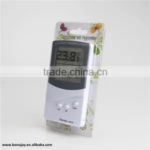 Digital Indoor Thermometer Hygrometer Clock Temperature Humidity Meter Household thumbnail-1