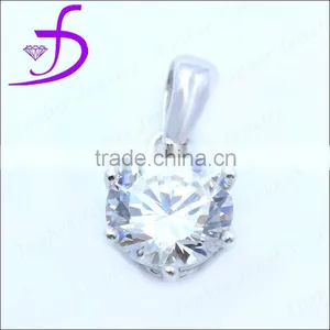 Wholesale 925 Sterling Silver Single Stone Pendant thumbnail-1