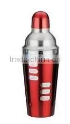 Red Colour Stainless Steel Dubble Pcs Cocktail Shaker thumbnail-1