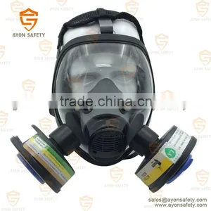 Chemical Spherical Full Face Gas Mask With EN148 Single/double Connector-Ayonsafety thumbnail-1