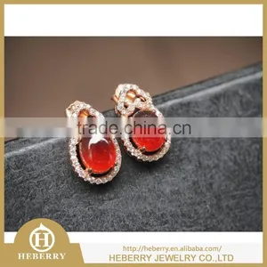 Crystal Necklace Bracelet Earring With Garnet Gemstone and 925 Silver thumbnail-2