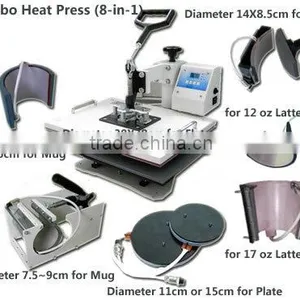 Hot Selling Sublimation Multifunctional Combo Heat Press Machine 8 in 1 thumbnail-1