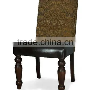 Luxury Vintage Furniture Solid Wood Chair Cover by pu Leather Fabric thumbnail-4