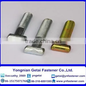 T-head Bolts With Square Neck Bolts , Hot Dip Galvanized (H.D.G) /Galvanized With Black /yellow Zinc Plated/blue White thumbnail-2