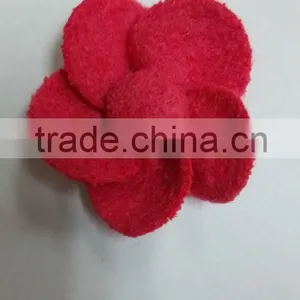 Red Five Petal Fabric Flower thumbnail-1