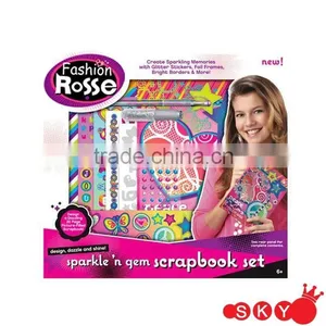 Latest Girls Fashion Salon Style SPARKLE 'N GEM SCRAPBOOK SET Hair Accessories Kids Hair Accessories Set thumbnail-1