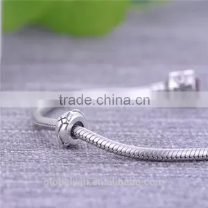925 Sterling Silver Bead Oxidized Stopper Charm Products Charms Bead Silver Metal Jewelry STY004 thumbnail-3