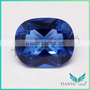 112# Cushion Burman Blue Spinel Gemstone Synthetic Diamond thumbnail-1